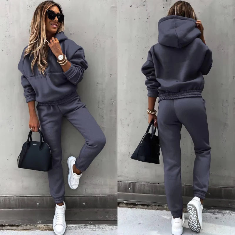 Dames comfortabel trainingspak | Hoodie, joggingbroek