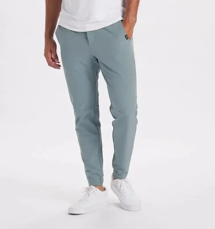 Heren slim fit joggingbroek katoenmix | Elastische taille trekkoord