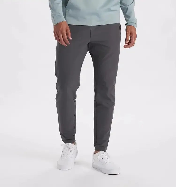 Heren slim fit joggingbroek katoenmix | Elastische taille trekkoord