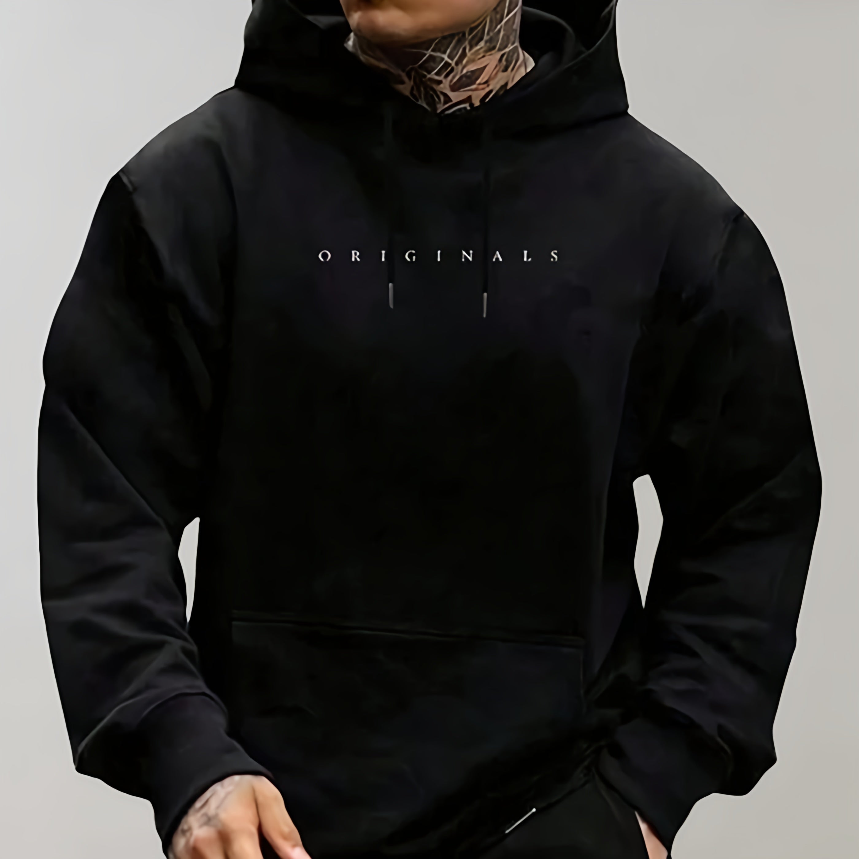 Heren Minimalistische Hoodie | Oversized, Lange Mouwen