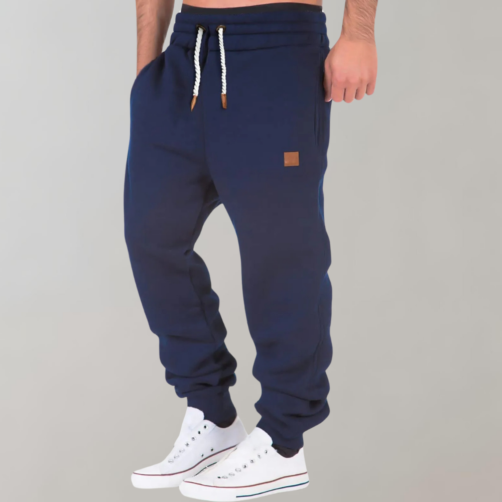 Heren comfortabele joggingbroek katoenmix | Elastische taille trekkoord