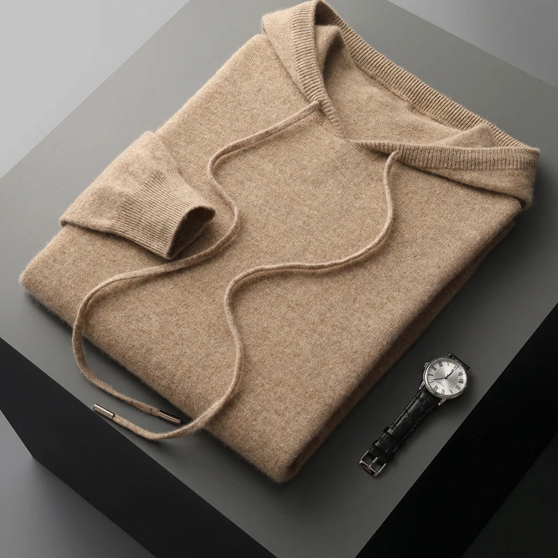 Heren Gebreide Trui met Capuchon | Zacht, Oversized