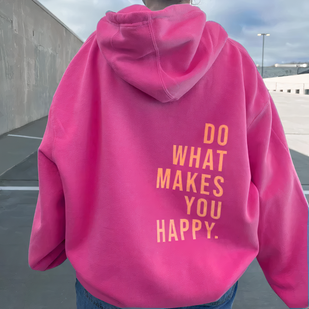 Dames oversized hoodie met print | Comfortabel, casual