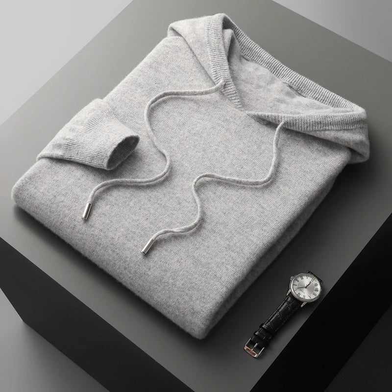 Heren Gebreide Trui met Capuchon | Zacht, Oversized