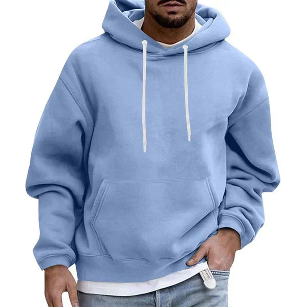Heren comfortabele hoodie trui | Met capuchon lange mouwen