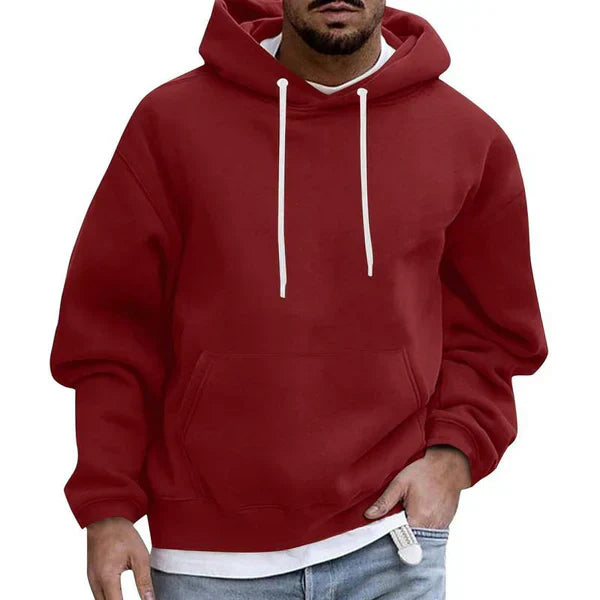 Heren comfortabele hoodie trui | Met capuchon lange mouwen