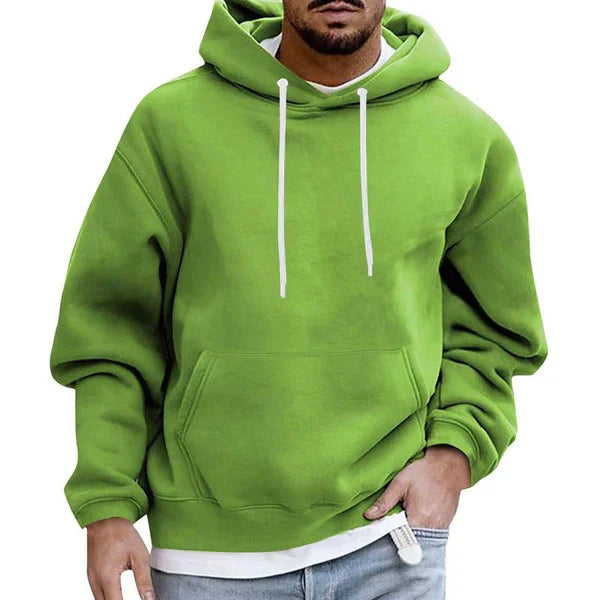 Heren comfortabele hoodie trui | Met capuchon lange mouwen
