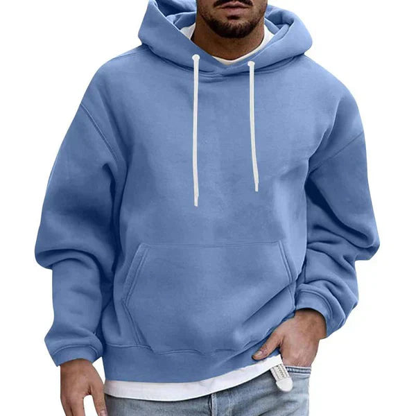 Heren comfortabele hoodie trui | Met capuchon lange mouwen
