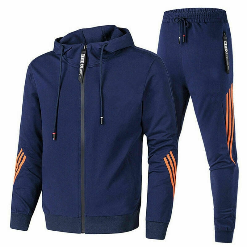 Heren sportief trainingspak met hoodie en joggingbroek | Comfortabel, ademend