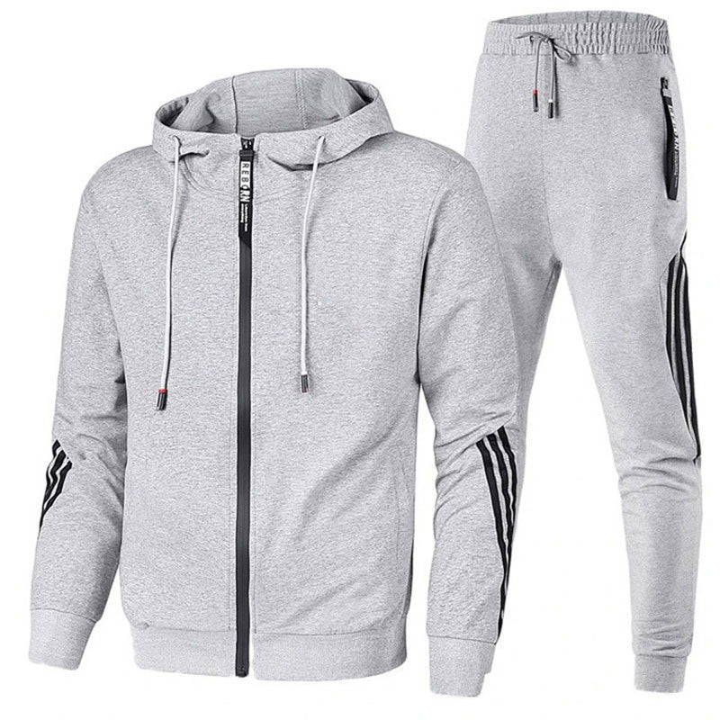Heren sportief trainingspak met hoodie en joggingbroek | Comfortabel, ademend