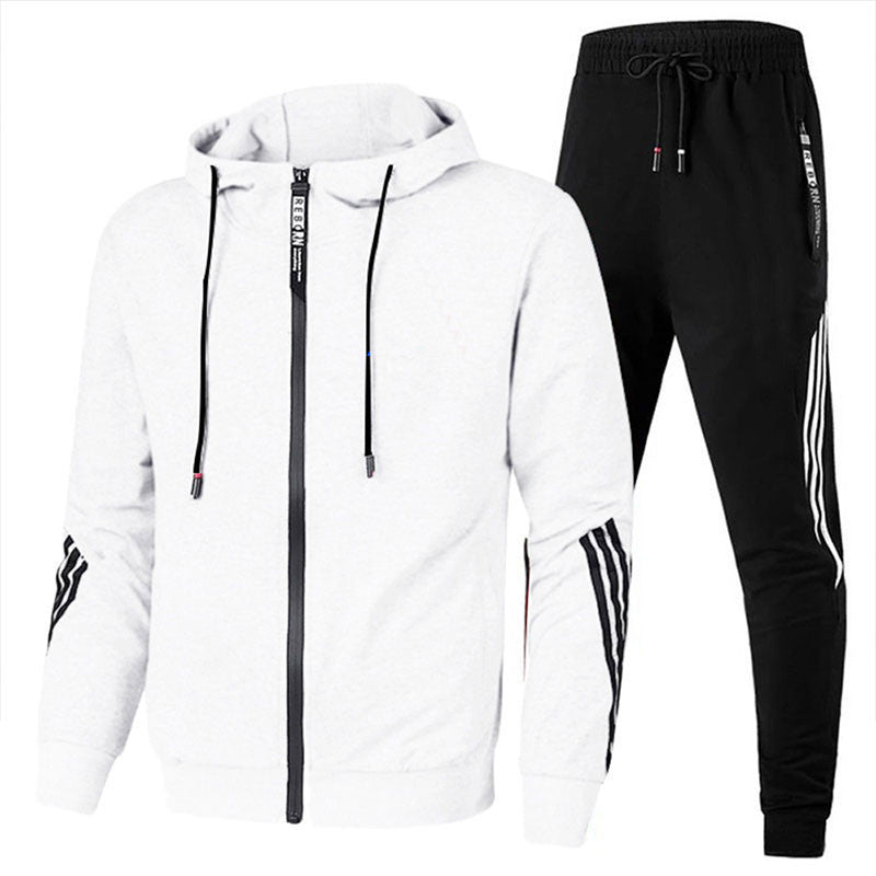 Heren sportief trainingspak met hoodie en joggingbroek | Comfortabel, ademend