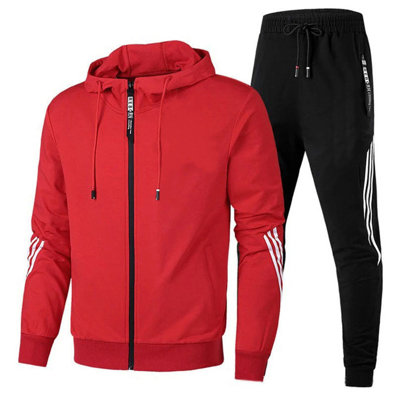 Heren sportief trainingspak met hoodie en joggingbroek | Comfortabel, ademend