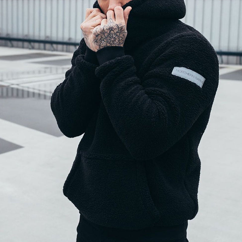 Heren Warme Teddy Fleece Hoodie | Met Capuchon, Lange Mouwen