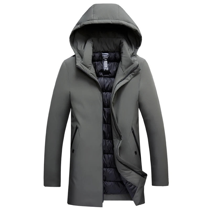Heren winter lange jas | warme waterdichte