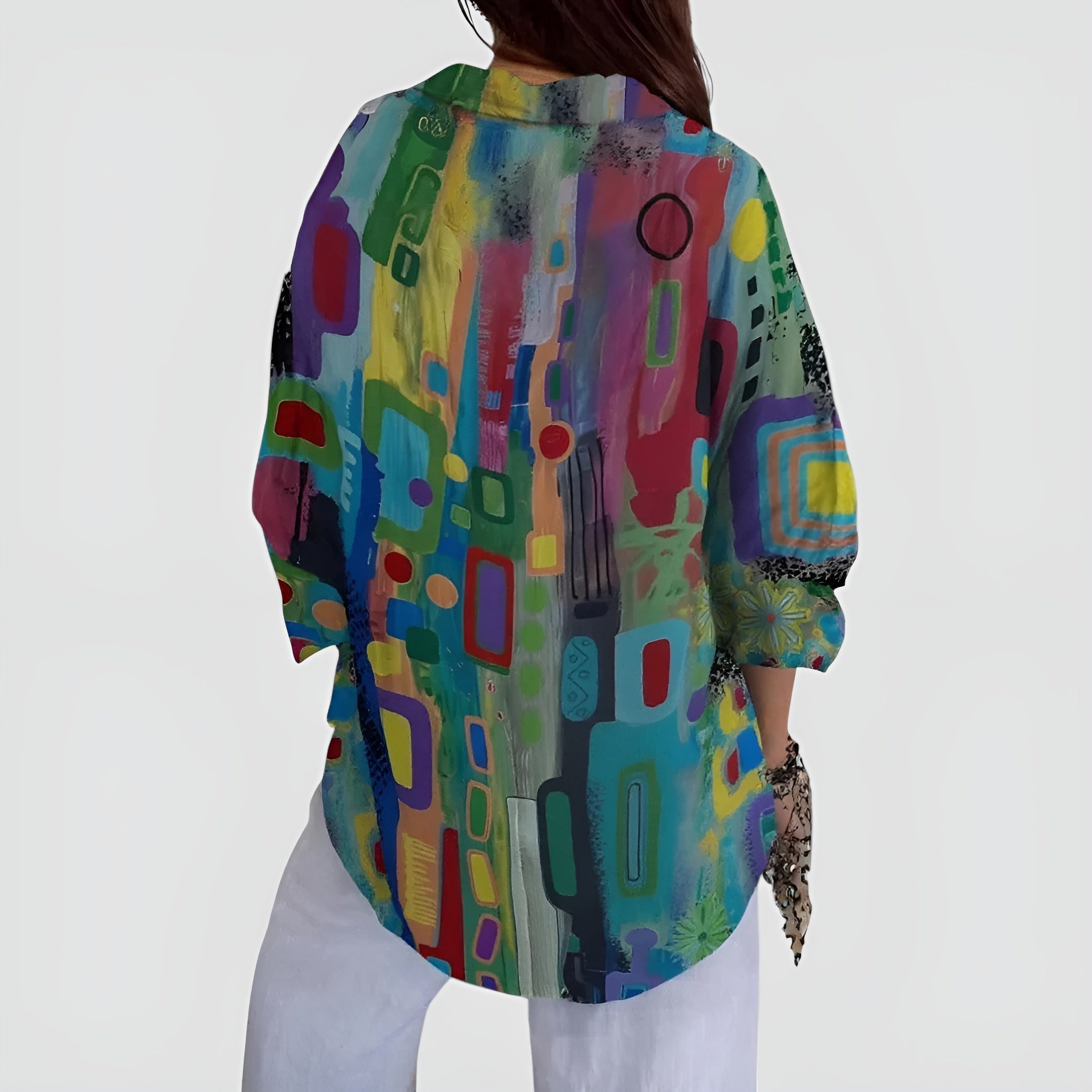 Dames elegante feestelijke blouse | langemouw glitters
