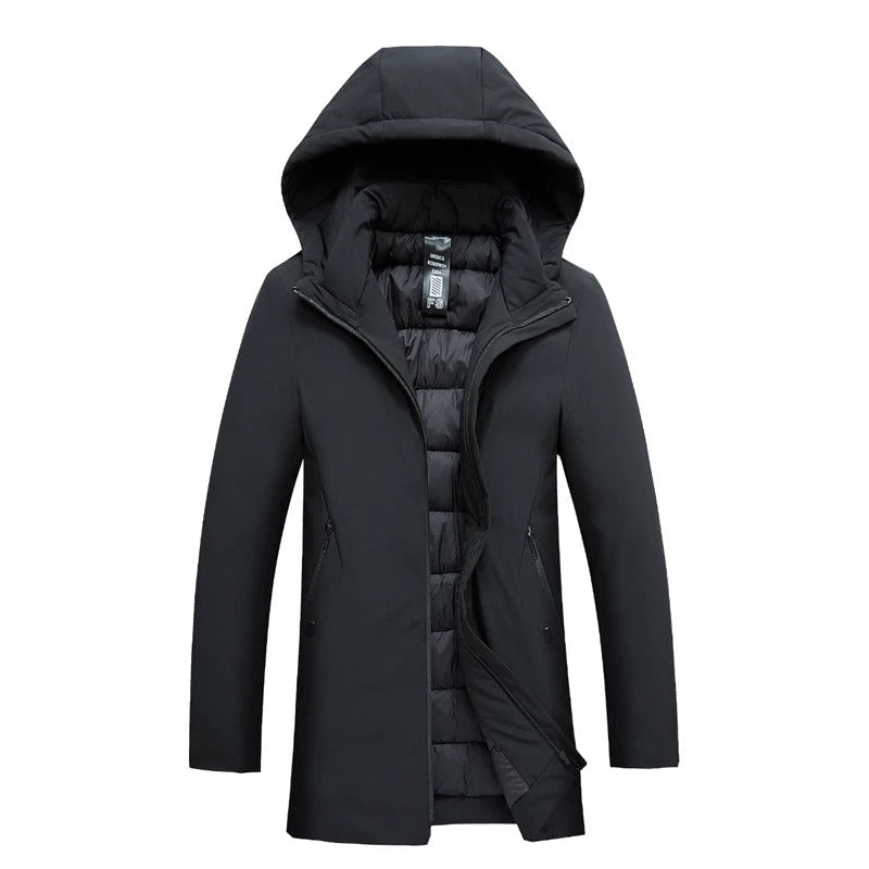 Heren winter lange jas | warme waterdichte