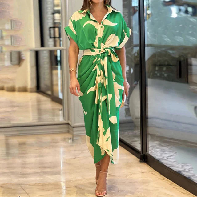 Dames Elegante Knoop Zomerjurk | Maxi